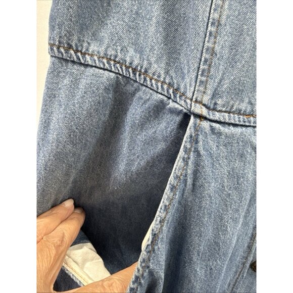 Vintage Jimelliot Womens Denim Dress 14 Sleeveless Button Up Pockets Midi Y2K 90 - Picture 7 of 10